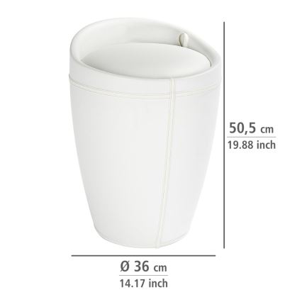 WENKO 21773100 - Taburete CANDY 36x50,5 cm balta/melna