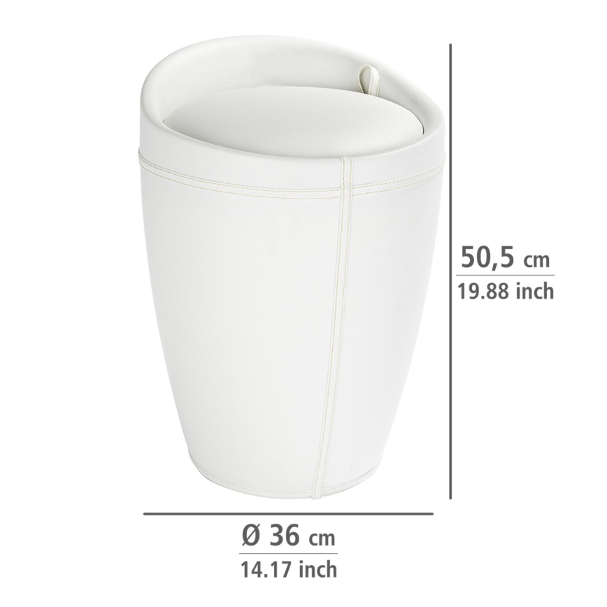 WENKO 21773100 - Taburete CANDY 36x50,5 cm balta/melna