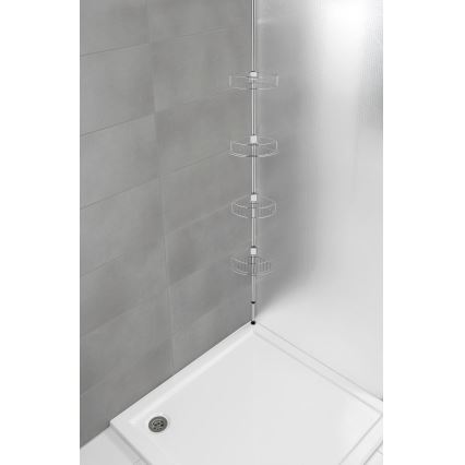 WENKO 21803100 - stūra plaukts DOLCEDO 31x275 cm, nerūsējošais tērauds/spīdīgs hroms