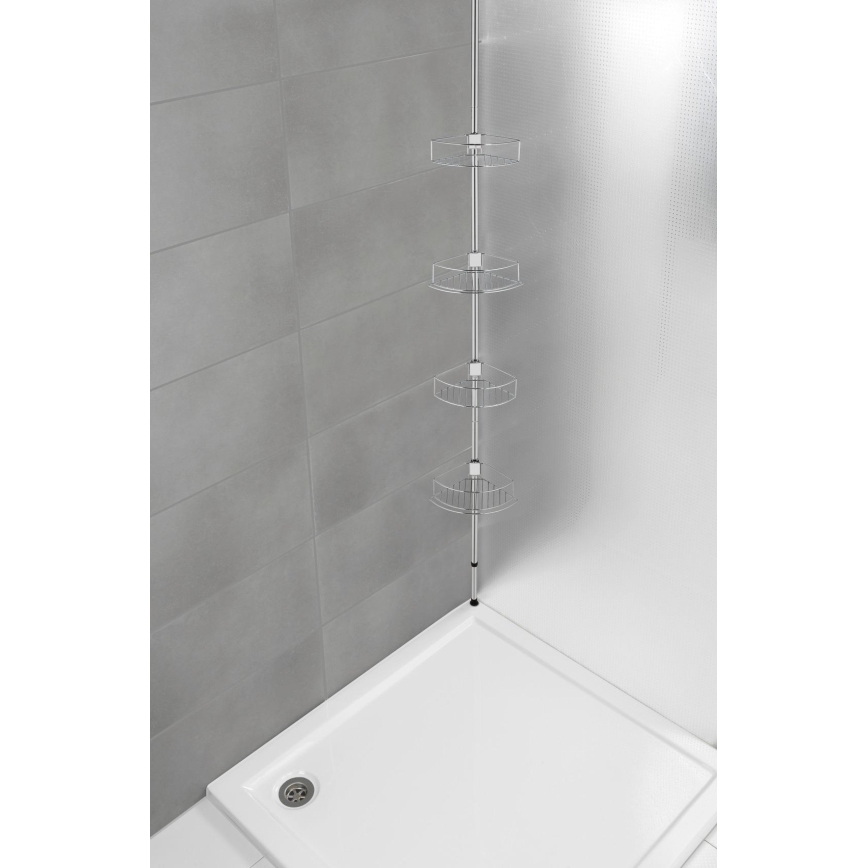 WENKO 21803100 - stūra plaukts DOLCEDO 31x275 cm, nerūsējošais tērauds/spīdīgs hroms
