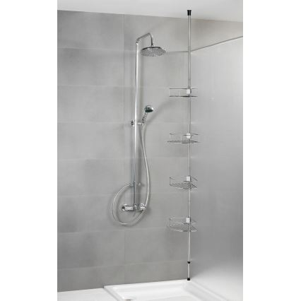 WENKO 21803100 - stūra plaukts DOLCEDO 31x275 cm, nerūsējošais tērauds/spīdīgs hroms