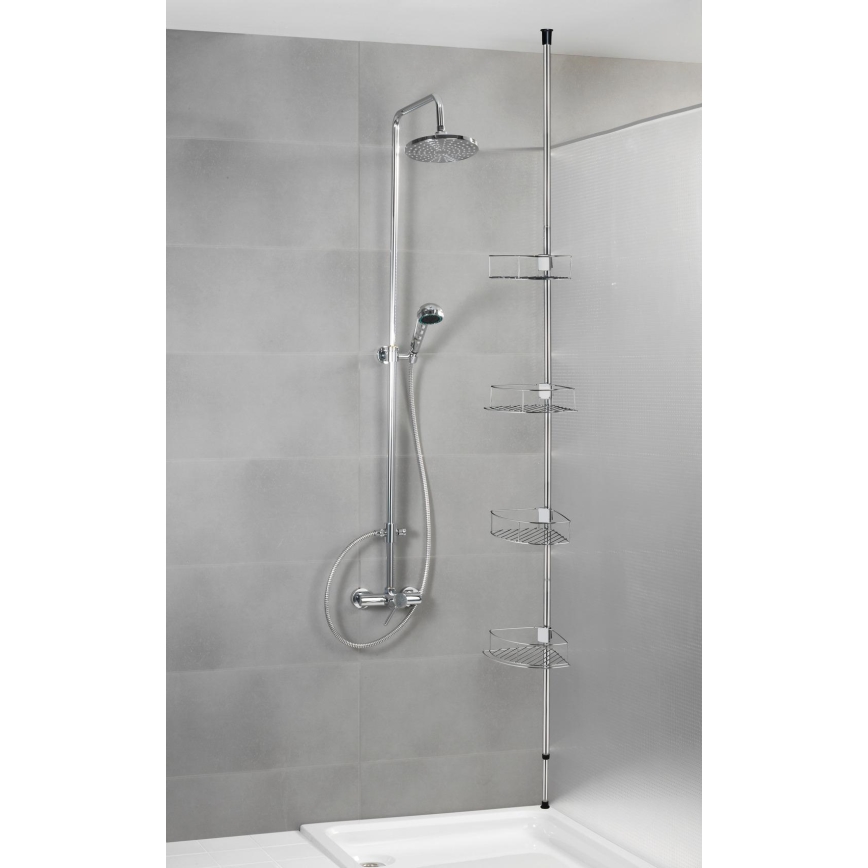 WENKO 21803100 - stūra plaukts DOLCEDO 31x275 cm, nerūsējošais tērauds/spīdīgs hroms
