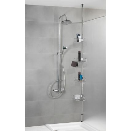 WENKO 21803100 - stūra plaukts DOLCEDO 31x275 cm, nerūsējošais tērauds/spīdīgs hroms