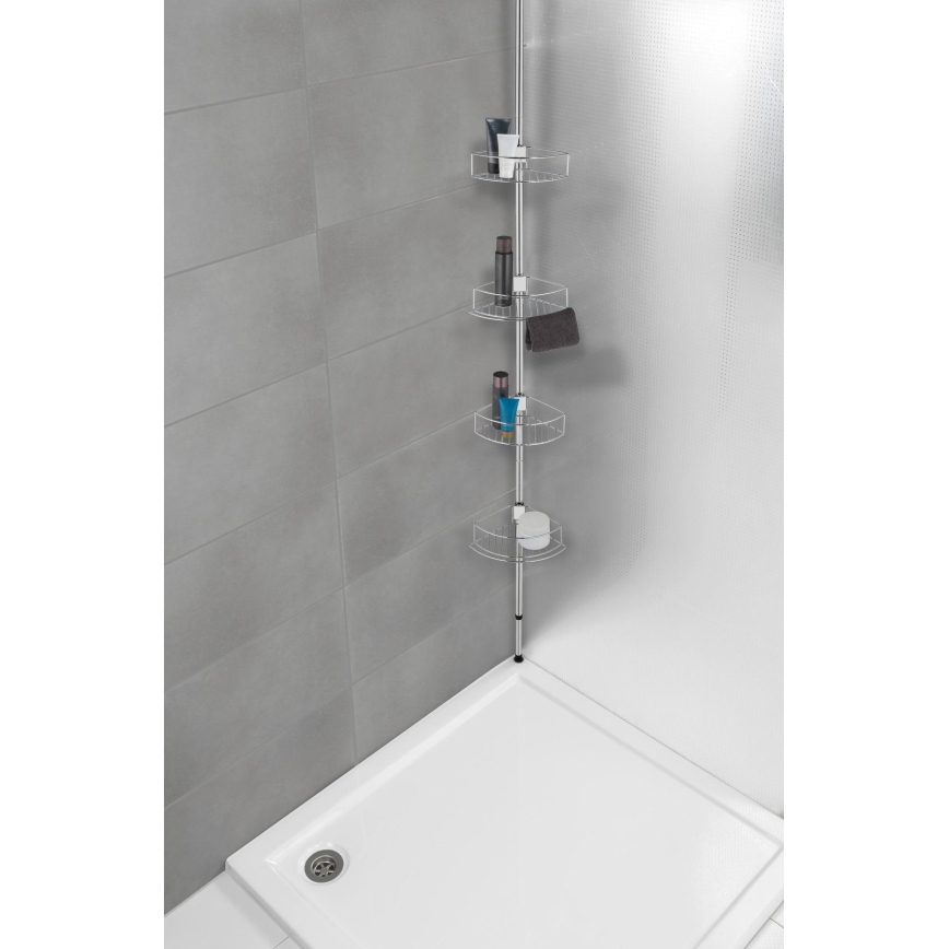 WENKO 21803100 - stūra plaukts DOLCEDO 31x275 cm, nerūsējošais tērauds/spīdīgs hroms
