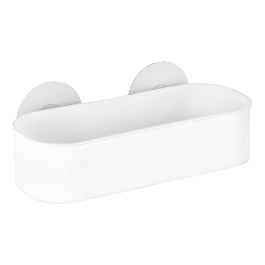 WENKO 21824100-OSIMO plastmasas plaukts 27x12 cm balts/caurspīdīgs