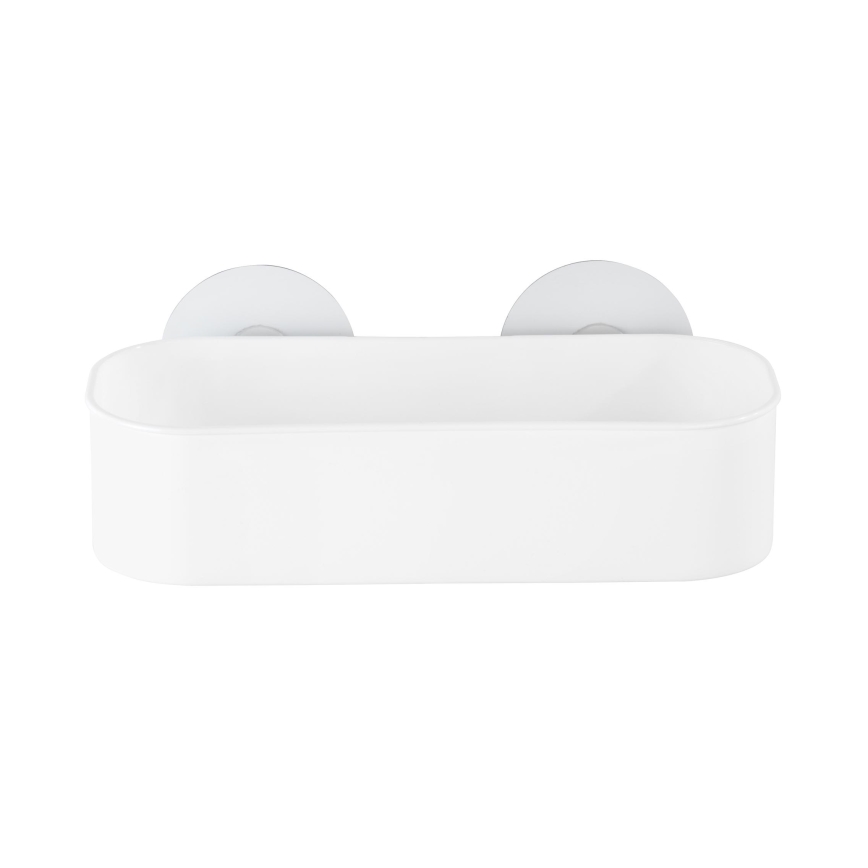 WENKO 21824100-OSIMO plastmasas plaukts 27x12 cm balts/caurspīdīgs