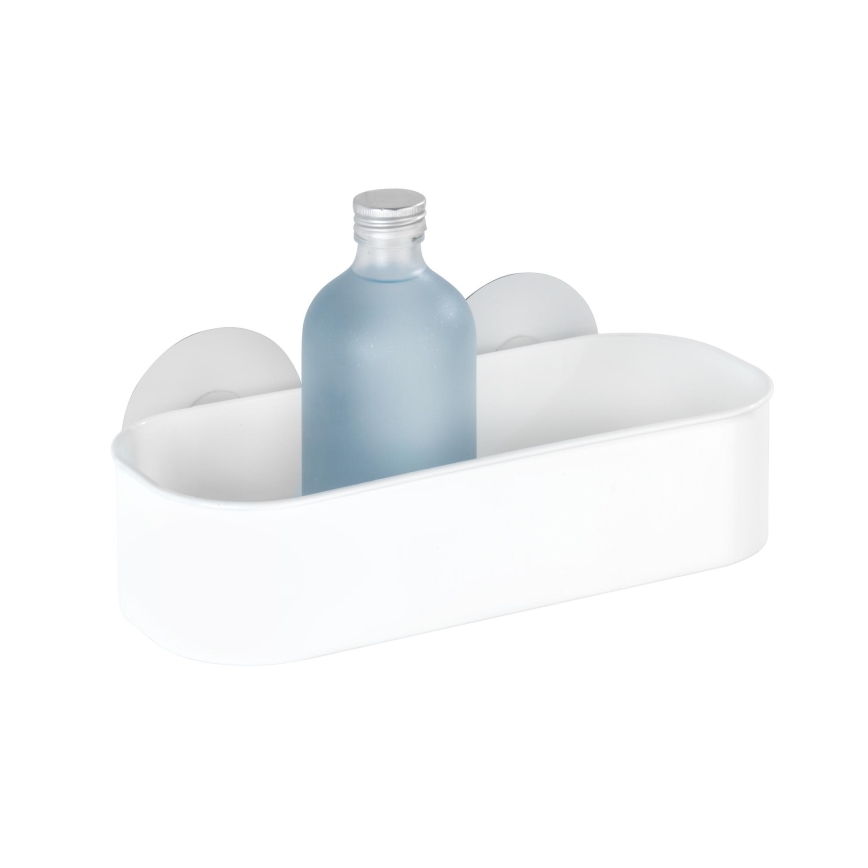 WENKO 21824100-OSIMO plastmasas plaukts 27x12 cm balts/caurspīdīgs