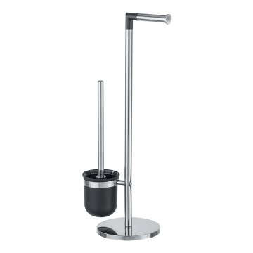 WENKO 21836800 - WC birste PARUS 25,5x57 cm nerūsējošais tērauds/sudraba/melna