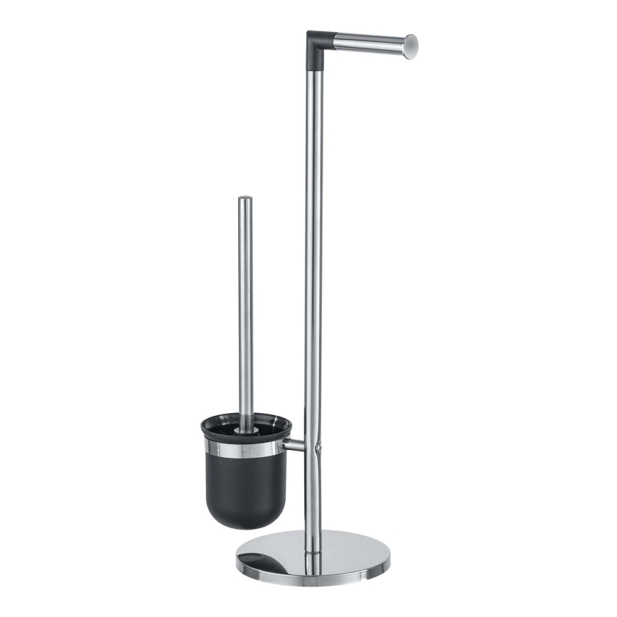WENKO 21836800 - WC birste PARUS 25,5x57 cm nerūsējošais tērauds/sudraba/melna