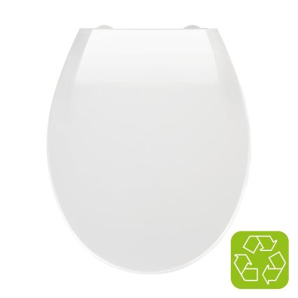 WENKO 21901100-WC tualetes sēdeklis KOS 44x37 cm balts/sudraba