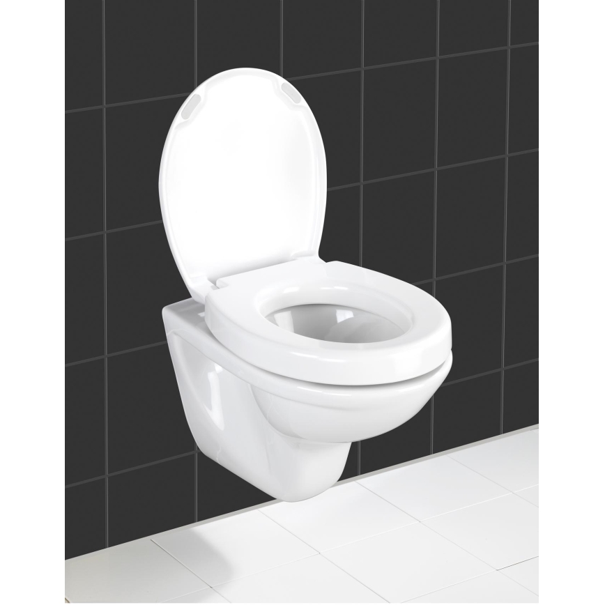 WENKO 21905100-Tualetes sēdeklis SECURA 37x44 cm balts/pelēks