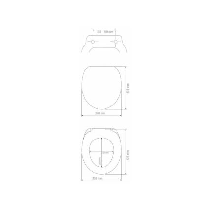 WENKO 21905100-Tualetes sēdeklis SECURA 37x44 cm balts/pelēks