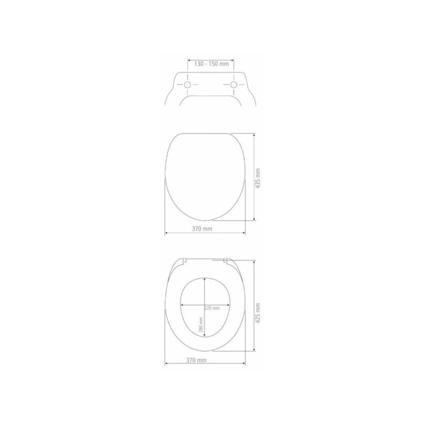 WENKO 21905100-Tualetes sēdeklis SECURA 37x44 cm balts/pelēks