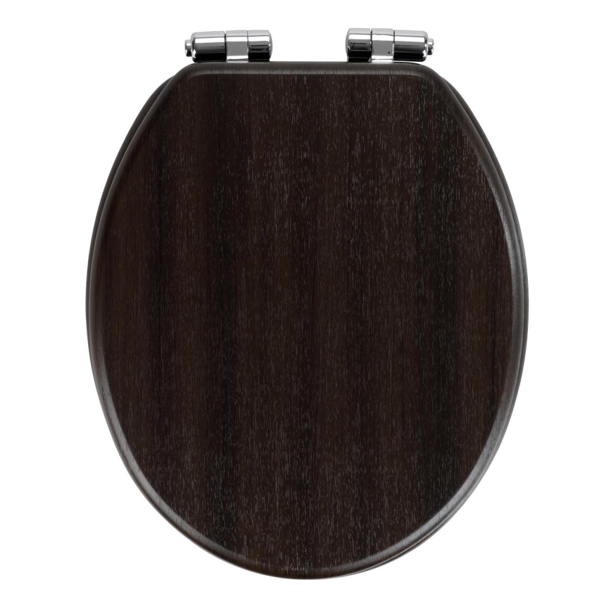 WENKO 22015100-WC sēdeklis WENGE 35,5x42,5 cm brūns/sudraba