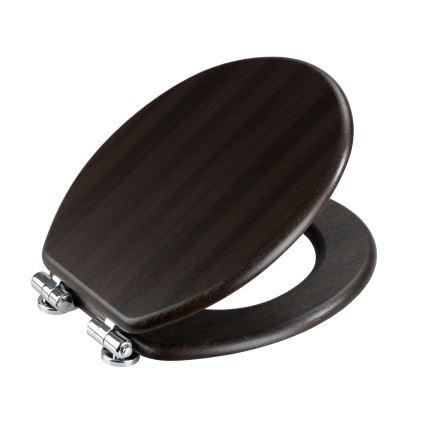 WENKO 22015100-WC sēdeklis WENGE 35,5x42,5 cm brūns/sudraba
