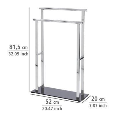 WENKO 22089100 – LAVA pakaramais 52x81,5 cm nerūsējošais tērauds/sudraba/melna