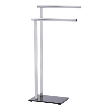 WENKO 22090100 - Dvieļu statīvs LAVA 42x81 cm nerūsējošais tērauds/sudrabs/melns