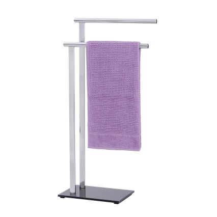 WENKO 22090100 - Dvieļu statīvs LAVA 42x81 cm nerūsējošais tērauds/sudrabs/melns