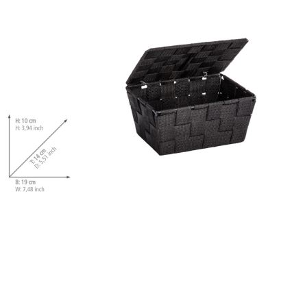 WENKO 22197100 - Miskaste ADRIA 19x14 cm melna