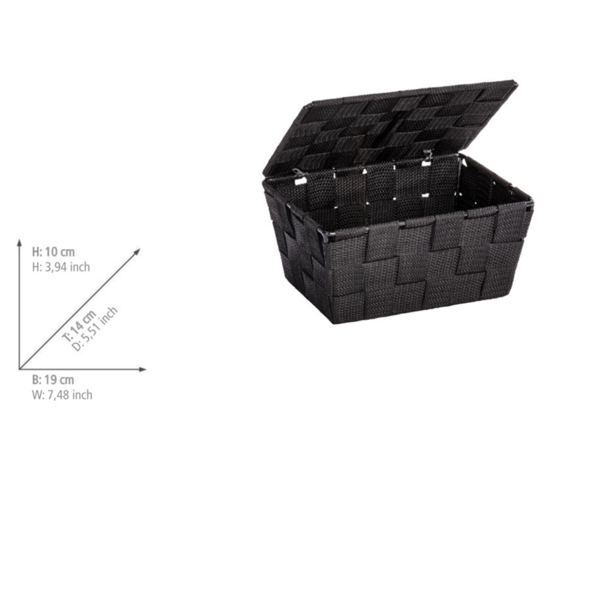 WENKO 22197100 - Miskaste ADRIA 19x14 cm melna