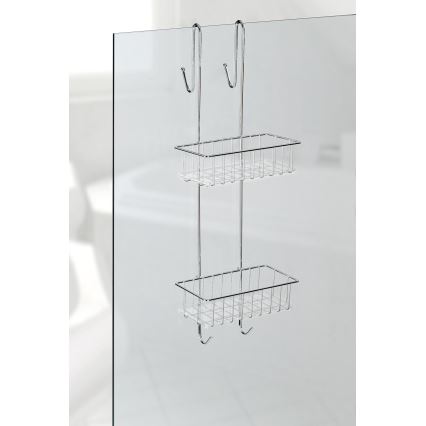 WENKO 22213100 - Stends ALDO 24,5x70 cm nerūsējošā tērauda/sudraba