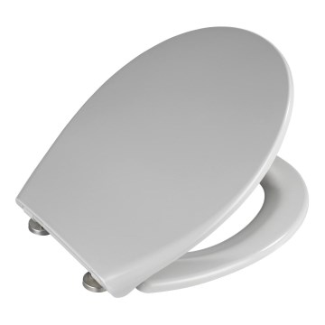 WENKO 22402100-WC tualetes sēdeklis SAMOS 44,5x37,5 cm, pelēks/sudraba