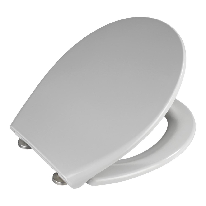 WENKO 22402100-WC tualetes sēdeklis SAMOS 44,5x37,5 cm, pelēks/sudraba