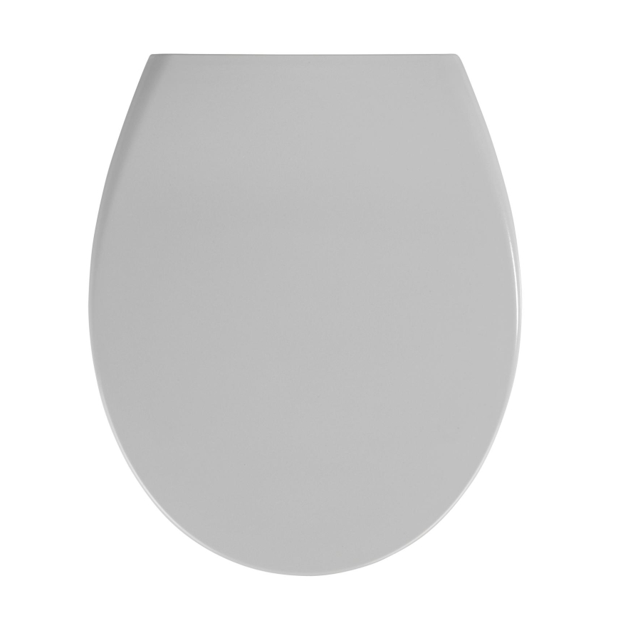 WENKO 22402100-WC tualetes sēdeklis SAMOS 44,5x37,5 cm, pelēks/sudraba