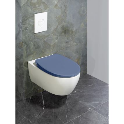 WENKO 22403100-WC tualetes sēdeklis SAMOS 44,5x37,5 cm zils/sudraba