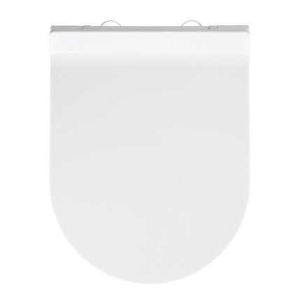 WENKO 22415100-Tualetes sēdeklis HABOS 46x36 cm balts/sudraba