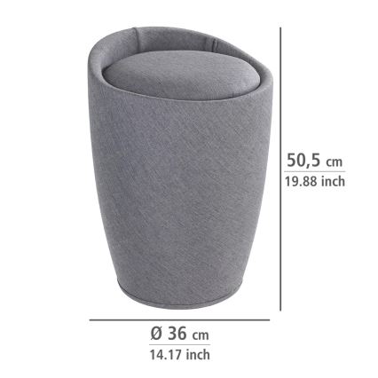 WENKO 22448100 - Taburete CANDY 36x50,5 cm pelēka/melna