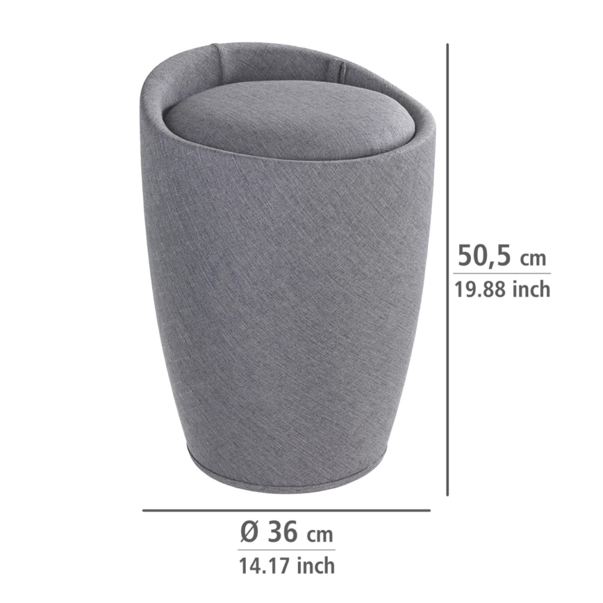 WENKO 22448100 - Taburete CANDY 36x50,5 cm pelēka/melna