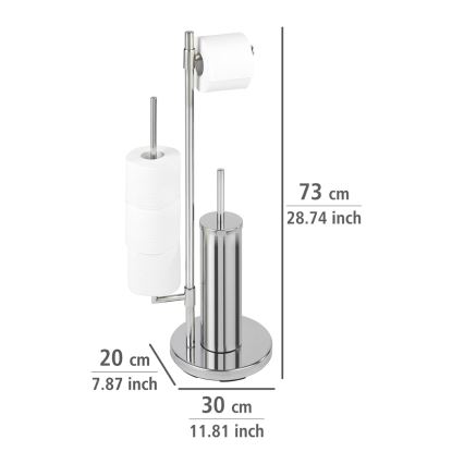 WENKO 22512100 - WC birste UNIVERSALO NEO 30x73 cm, nerūsējošais tērauds/sudraba