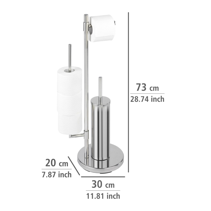WENKO 22512100 - WC birste UNIVERSALO NEO 30x73 cm, nerūsējošais tērauds/sudraba