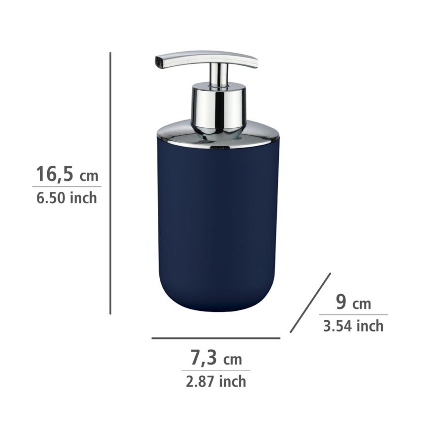 WENKO 22519100 - Ziepju dozators BRASIL 320 ml zils/spīdīgs hroms