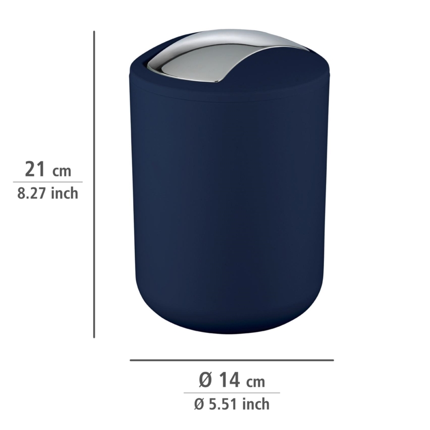 WENKO 22520100 - Miskaste BRASIL 14x21 cm, zila ar spīdīgu hroma apdari