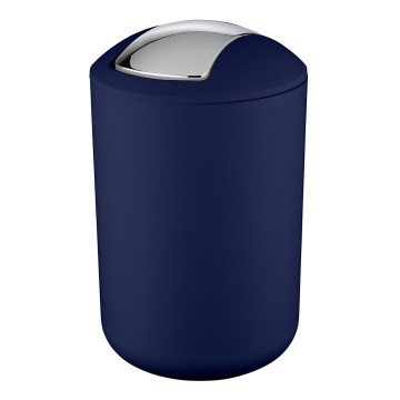 WENKO 22521100 - Atkritumu tvertne BRASIL 19,5x31 cm zila / spīdīga hroma apdare