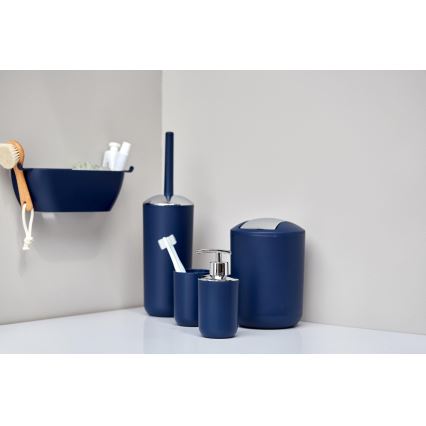 WENKO 22522100 - WC birste BRASIL 10x37 cm zila/spīdīgs hroms