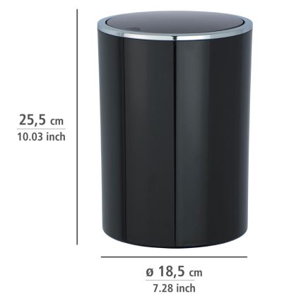 WENKO 22558100 - Grozs INCA 18,5x25,5 cm melns/spīdīgs hroms