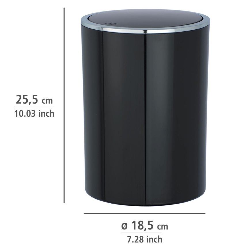 WENKO 22558100 - Grozs INCA 18,5x25,5 cm melns/spīdīgs hroms