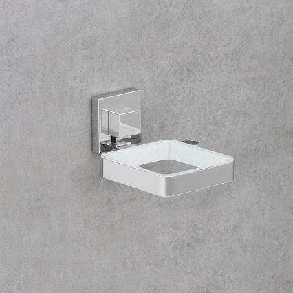 WENKO 22682100 -Fēna turētājs VACUUM-LOC QUADRO ED 13,5x14 cm sudraba/hroms