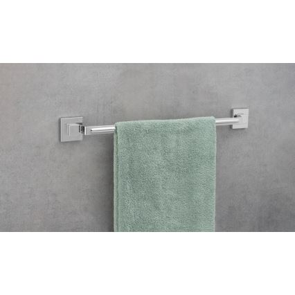 WENKO 22684100-Dvieļu turētājs VACUUM-LOC QUADRO ED 60,5x6 cm sudraba/spīdīgs hroms