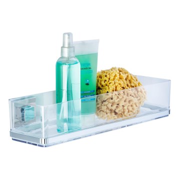 WENKO 22685100-Plaukts VACUUM-LOC QUADRO ED 38,5x14,5 cm sudraba/spīdīgs hroms