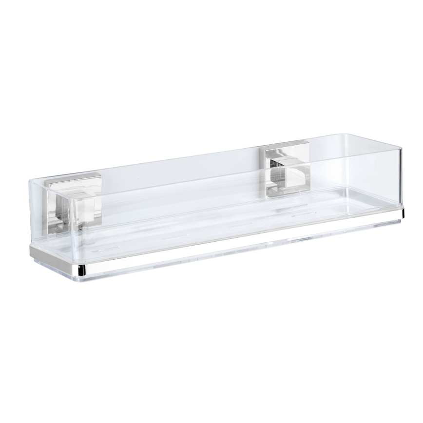 WENKO 22685100-Plaukts VACUUM-LOC QUADRO ED 38,5x14,5 cm sudraba/spīdīgs hroms