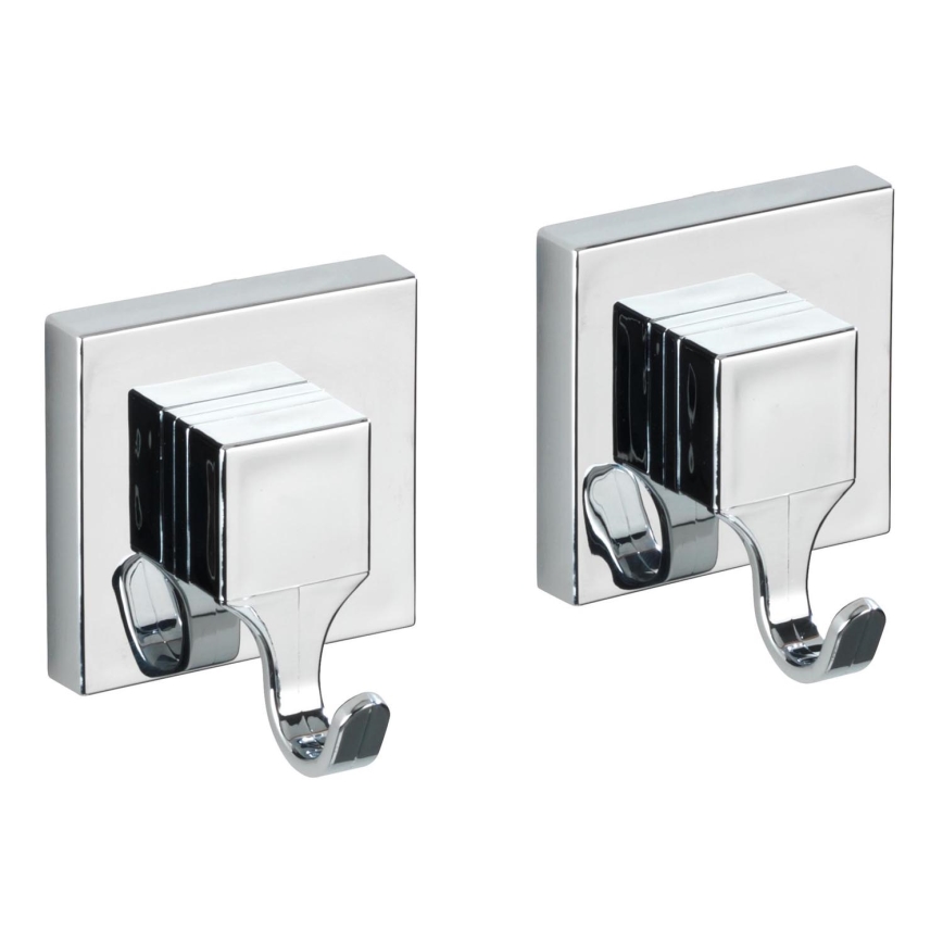 WENKO 22688100-Āķis VACUUM-LOC QUADRO ED 6x7 cm sudraba/spīdīgs hroms