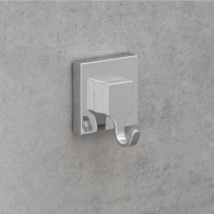WENKO 22688100-Āķis VACUUM-LOC QUADRO ED 6x7 cm sudraba/spīdīgs hroms