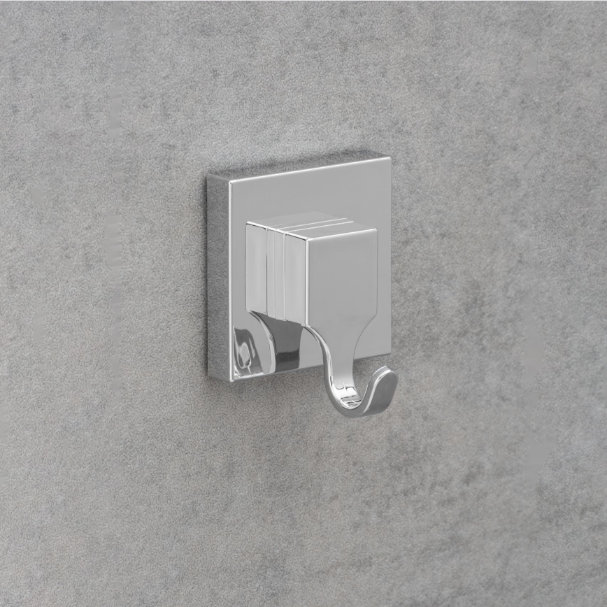 WENKO 22688100-Āķis VACUUM-LOC QUADRO ED 6x7 cm sudraba/spīdīgs hroms