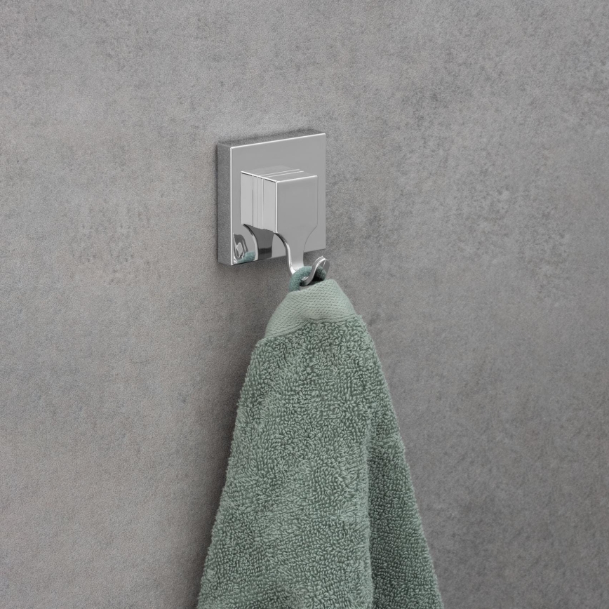 WENKO 22688100-Āķis VACUUM-LOC QUADRO ED 6x7 cm sudraba/spīdīgs hroms
