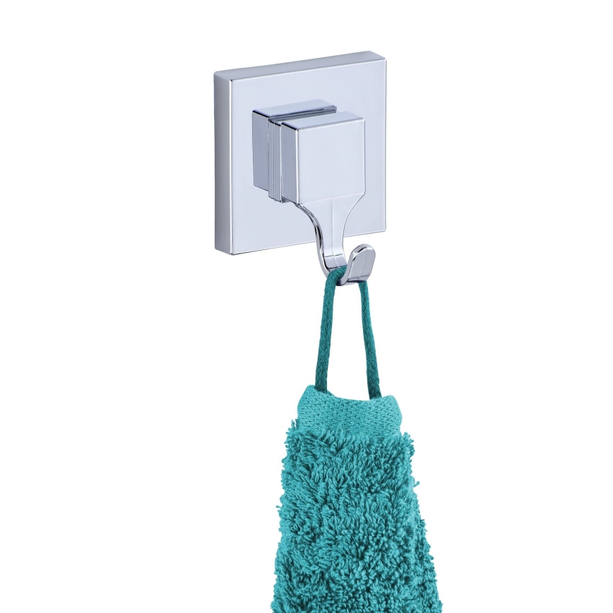 WENKO 22688100-Āķis VACUUM-LOC QUADRO ED 6x7 cm sudraba/spīdīgs hroms