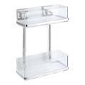 WENKO 22691100 - plaukts VACUUM-LOC QUADRO ED, 25,5 x 32,5 cm, sudraba / spīdīgs hroms / caurspīdīgs